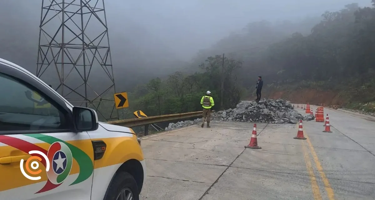 Serra Dona Francisca é interditada para caminhões e veículos pesados
