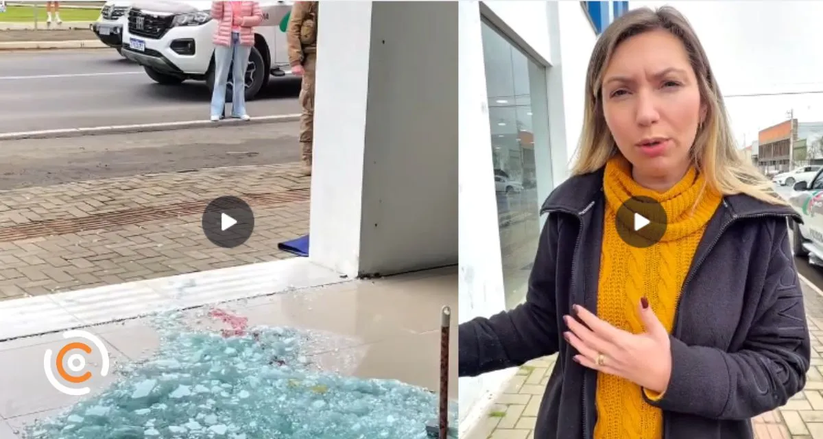 Ponto de apoio de candidata é atacado no centro de Canoinhas