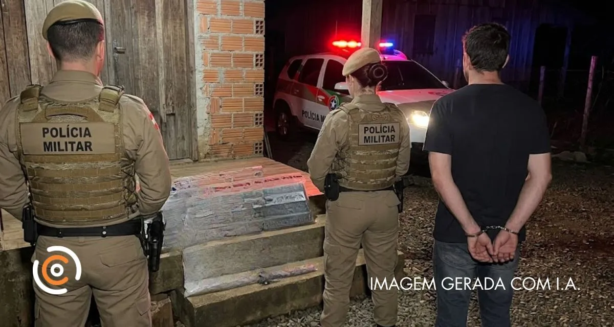 Homem é preso por tráfico de drogas em Canoinhas após tentativa de fuga