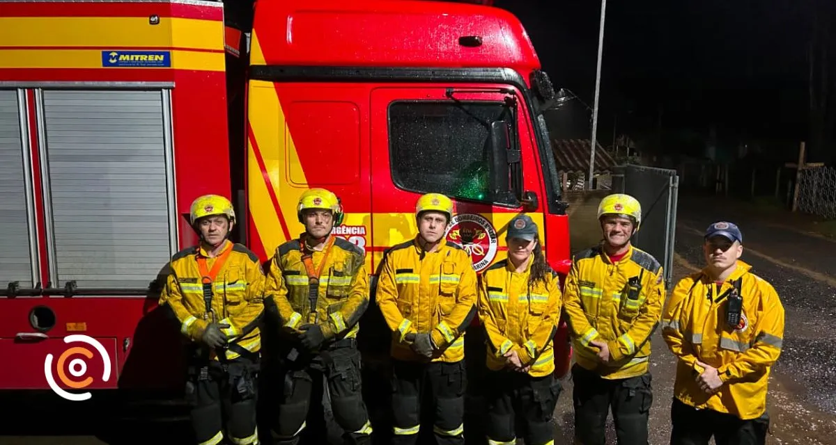 Bombeiros realizam operações de restabelecimento após temporal em Papanduva
