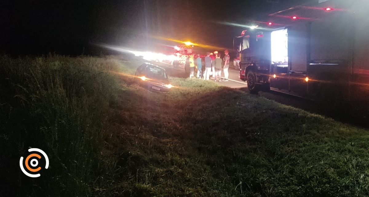 Saída de pista mobiliza bombeiros em Irineópolis