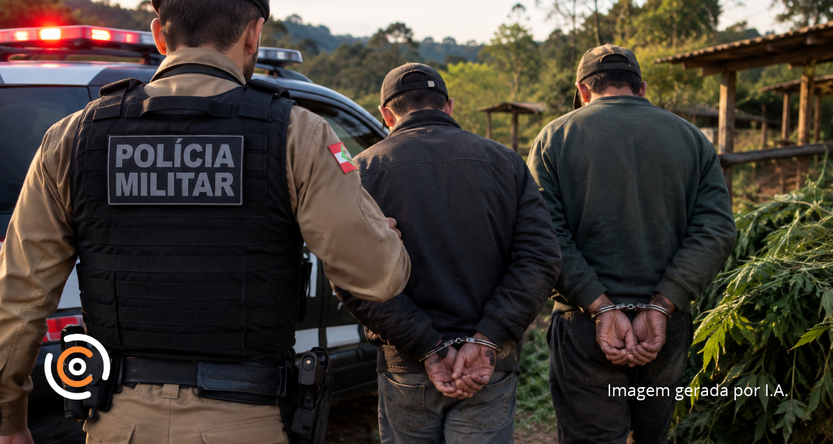 PM cumpre dois mandados de prisão por homicídio na zona rural de Canoinhas
