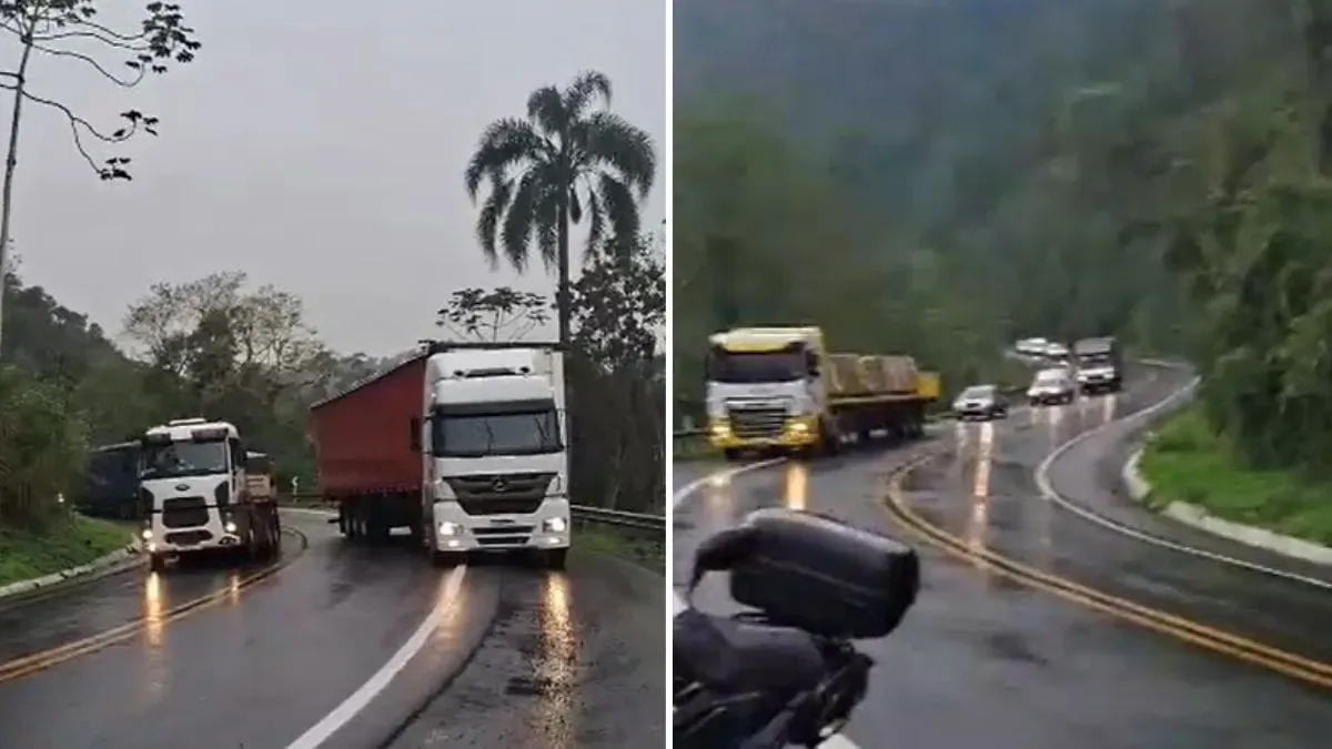 Asfalto "liso" na Serra de Corupá e interdição parcial da Dona Francisca dificultam logística do Planalto Norte