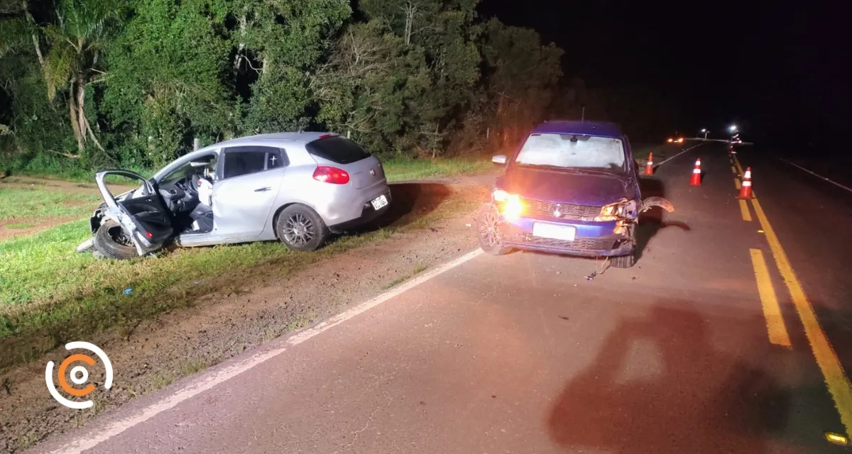 Colisão entre três veículos deixa feridos na SC-460 em Irineópolis
