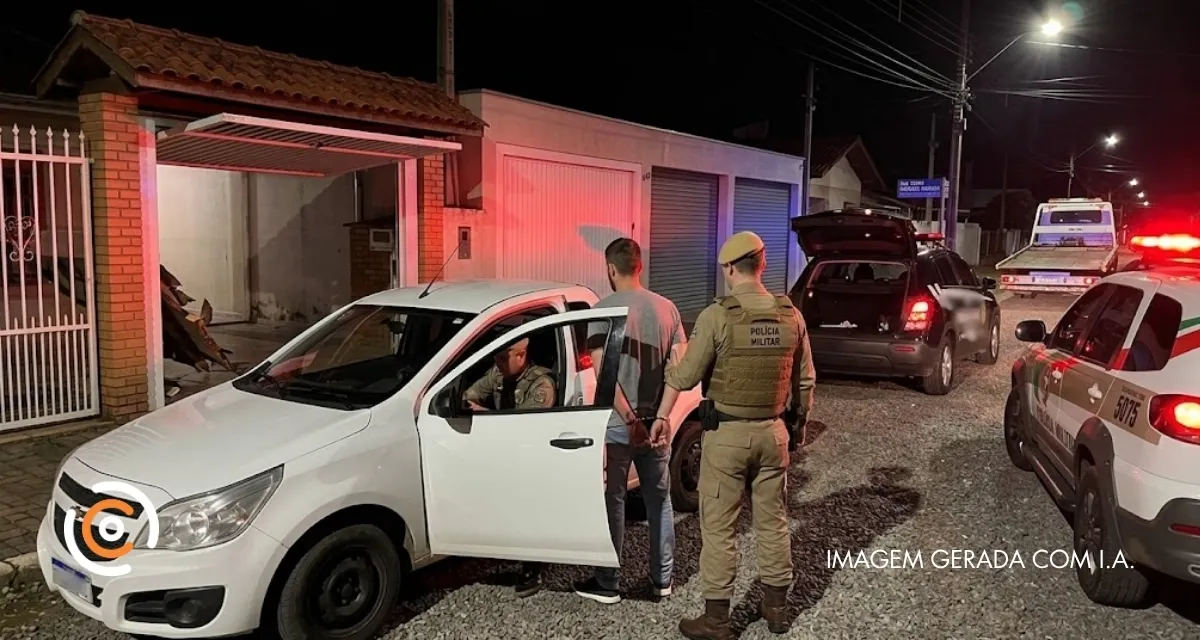 Homem é preso em Canoinhas após perseguição e direção sob efeito de drogas