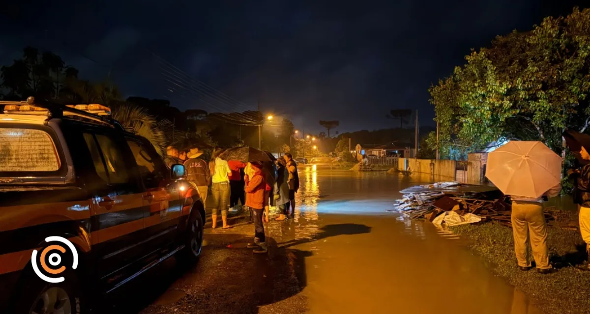 Ruas de Canoinhas são bloqueadas devido a cheia dos rios